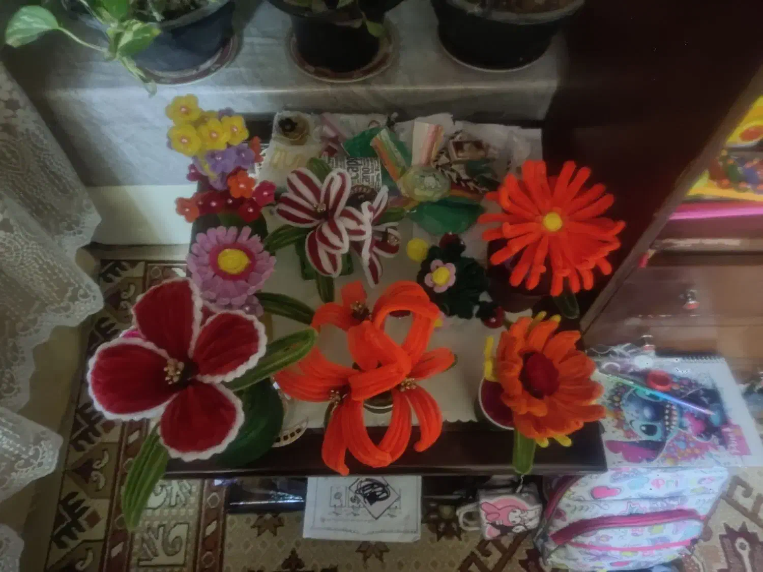 گلدان های کاموایی|صنایع دستی و سایر لوازم تزئینی|نطنز, |دیوار