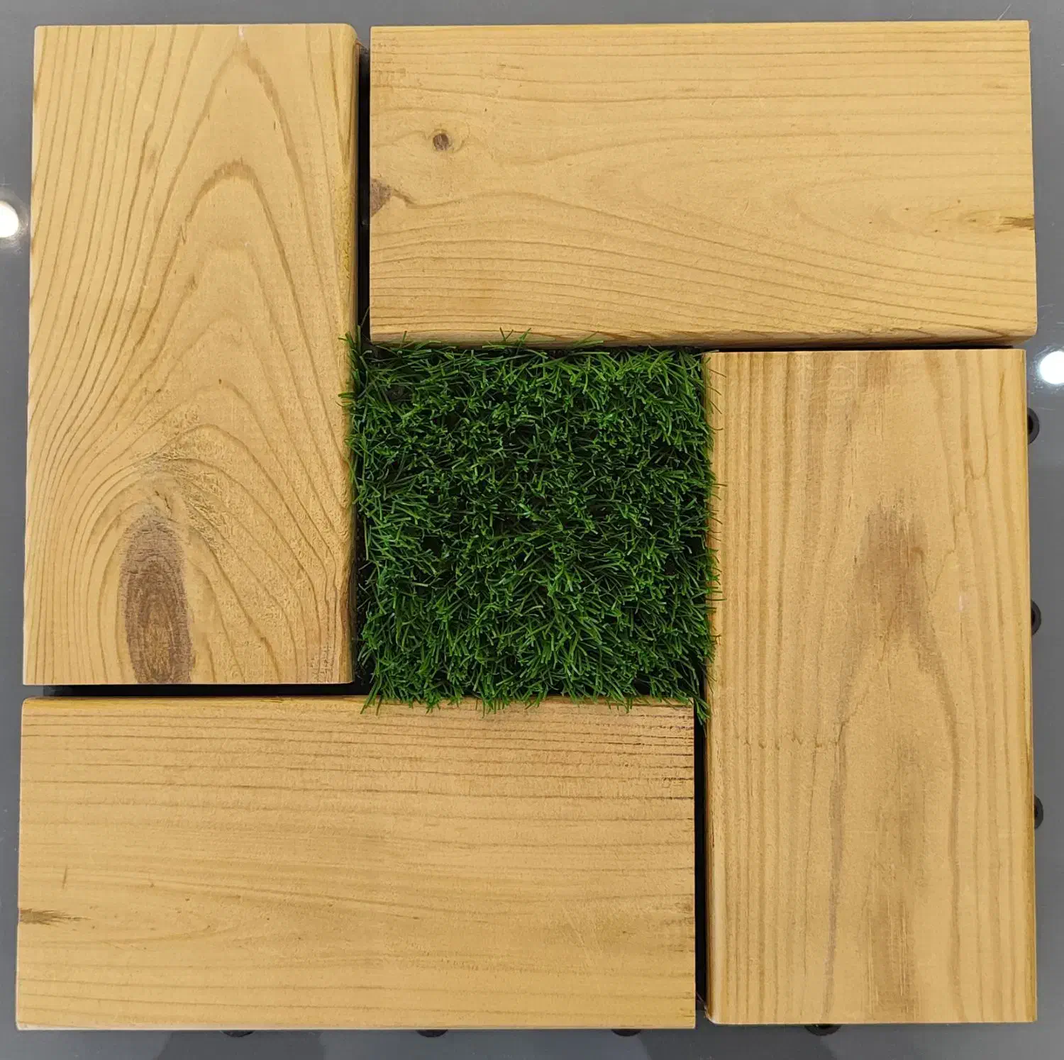 تایل ترکیبی ترمو وود و چمن مصنوعی 30*30|مصالح و تجهیزات ساختمان|اصفهان, تخت فولاد|دیوار