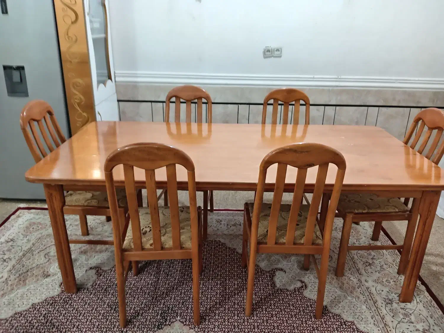 میز غدا خوری  6 نفره چوب  راش|میز و صندلی غذاخوری|شوش, |دیوار