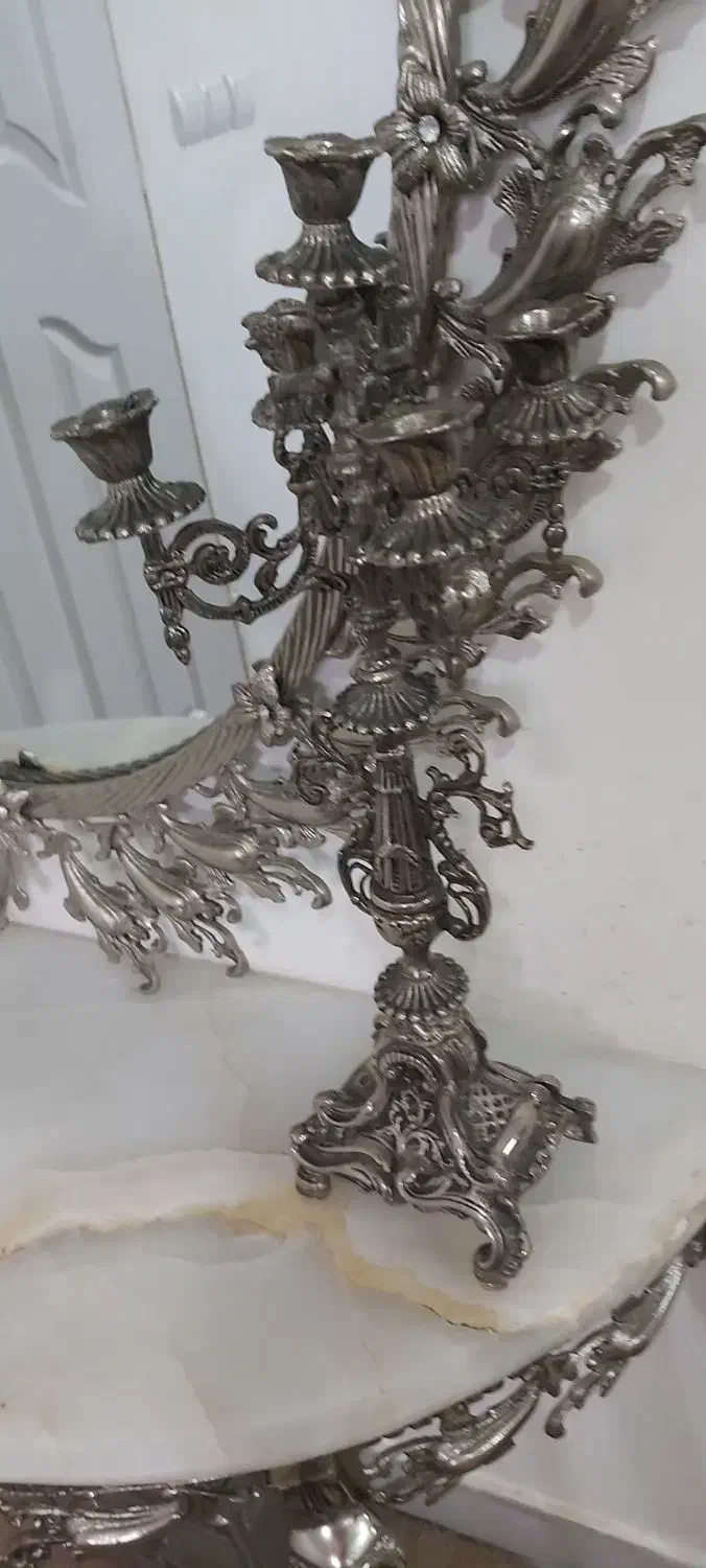 آینه شمعدان تمام برنز سنگین وزن|آینه|تبریز, |دیوار