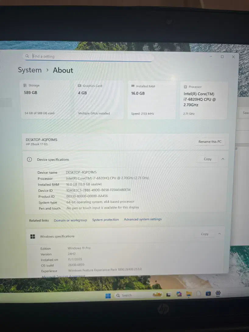 لپ تاپ HP ZBOOK 17 G3|رایانه همراه|آبادان, |دیوار