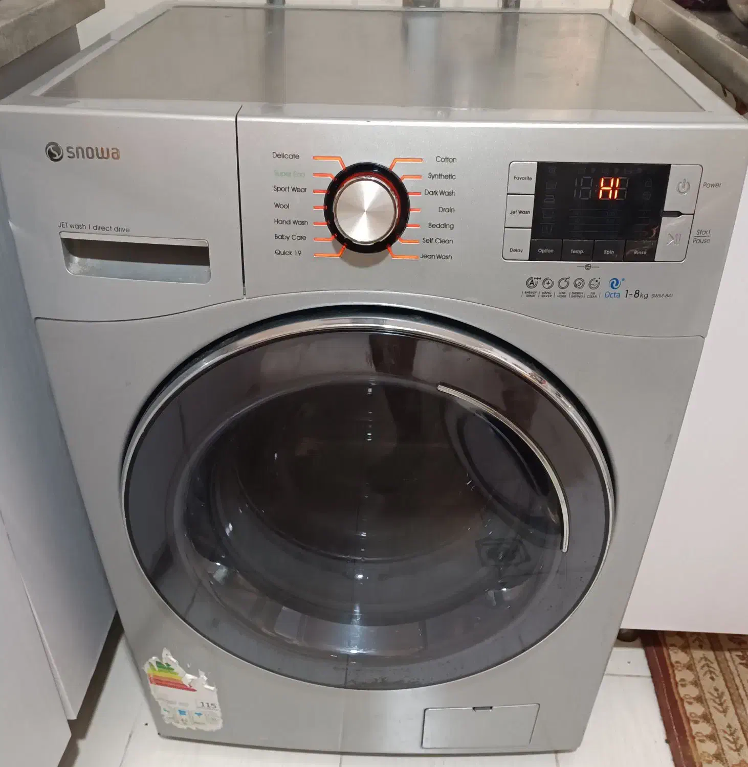 لباس‌شویی اسنوا SWM-841 نقره‌ای،۸ کیلیو،قیمت خوب|ماشین لباسشویی و خشک‌کن لباس|شیراز, شاه قلی بیگی|دیوار