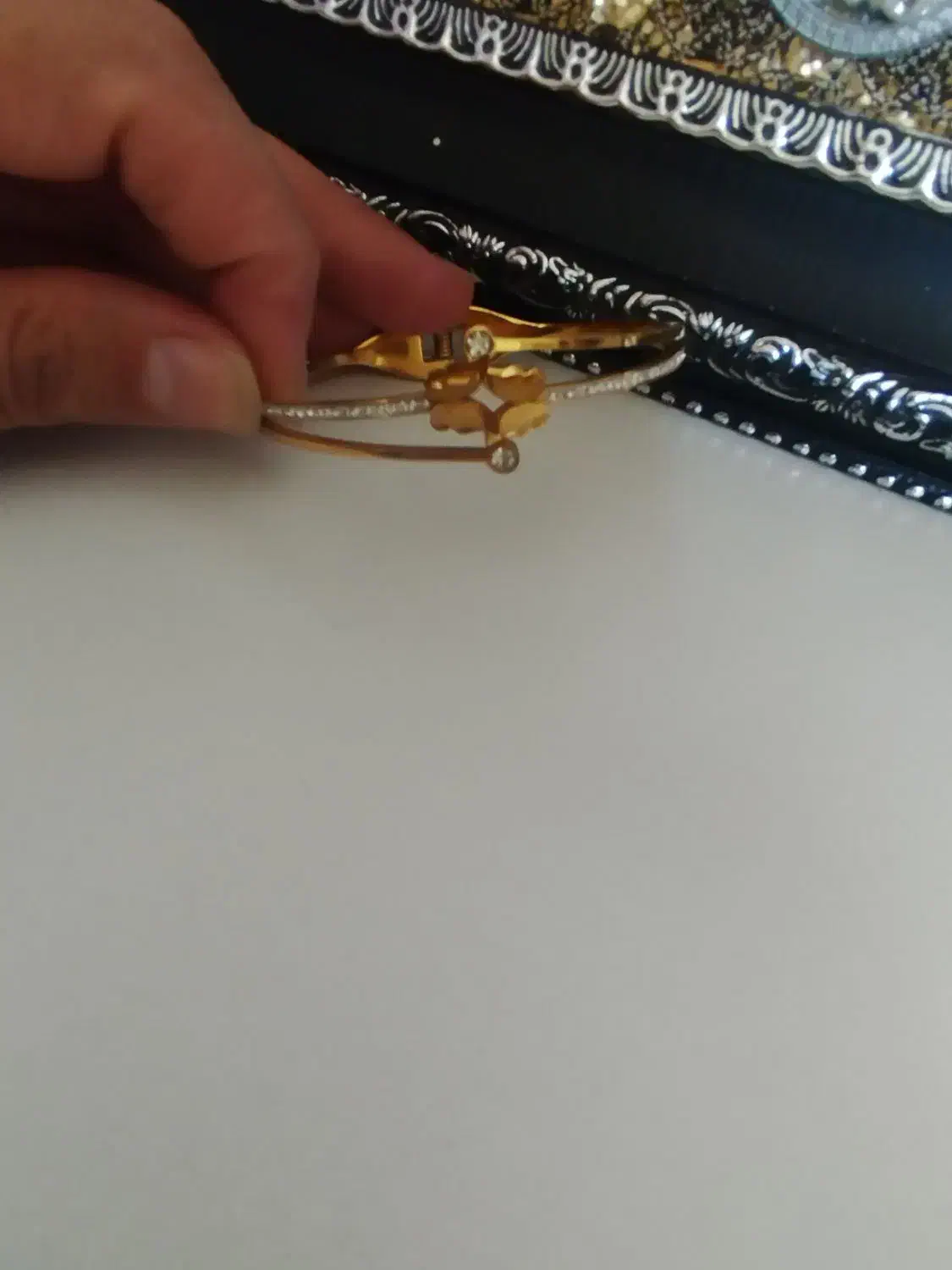 دستبند دو پروانه نگین دار|بدلیجات|اسلامشهر, شهرک قائمیه|دیوار