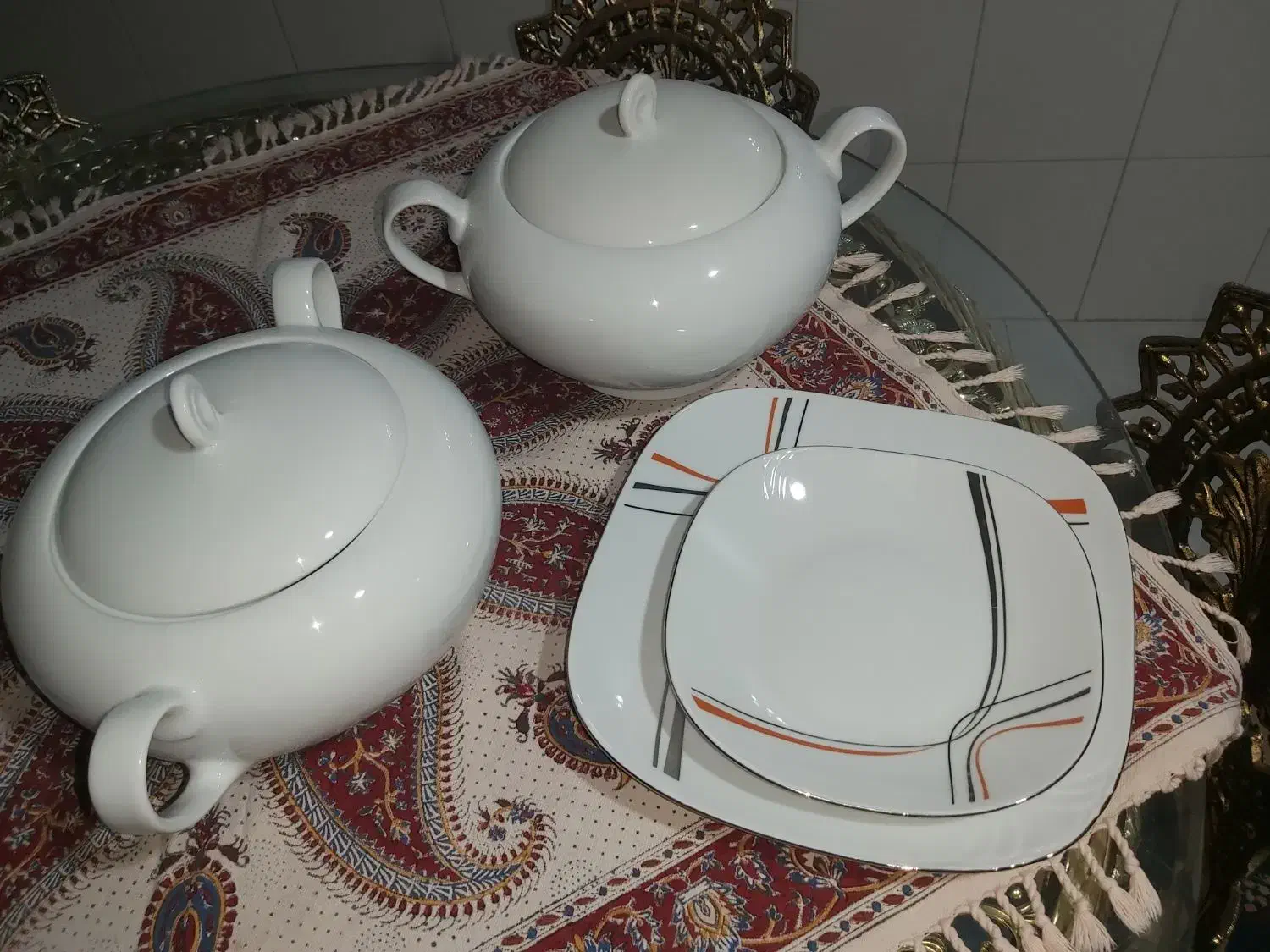 چینی|ظروف سرو و پذیرایی|کنگاور, |دیوار