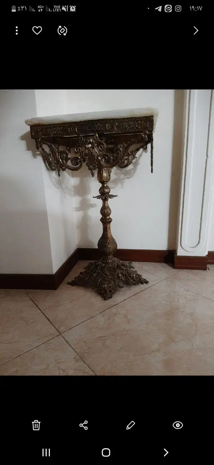 میز سیاه قلم شکل مربع|میز تلفن|قرچک, مهدیه|دیوار