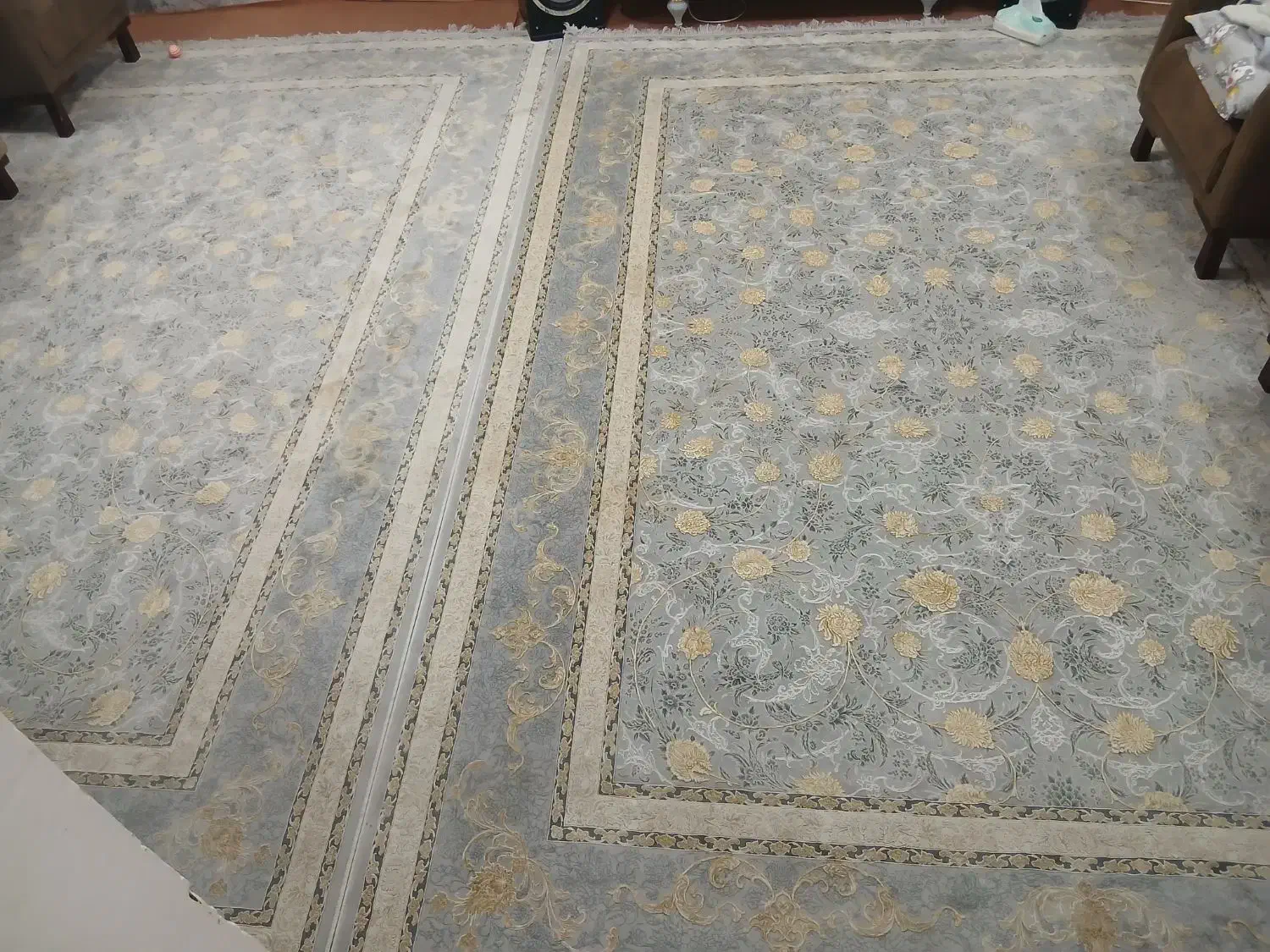 فرش ۹ متری جفت طرح افشان ۱۲۰۰ شانه ۳۶۰۰ تراکم|فرش|مشهد, کوی ولیعصر|دیوار