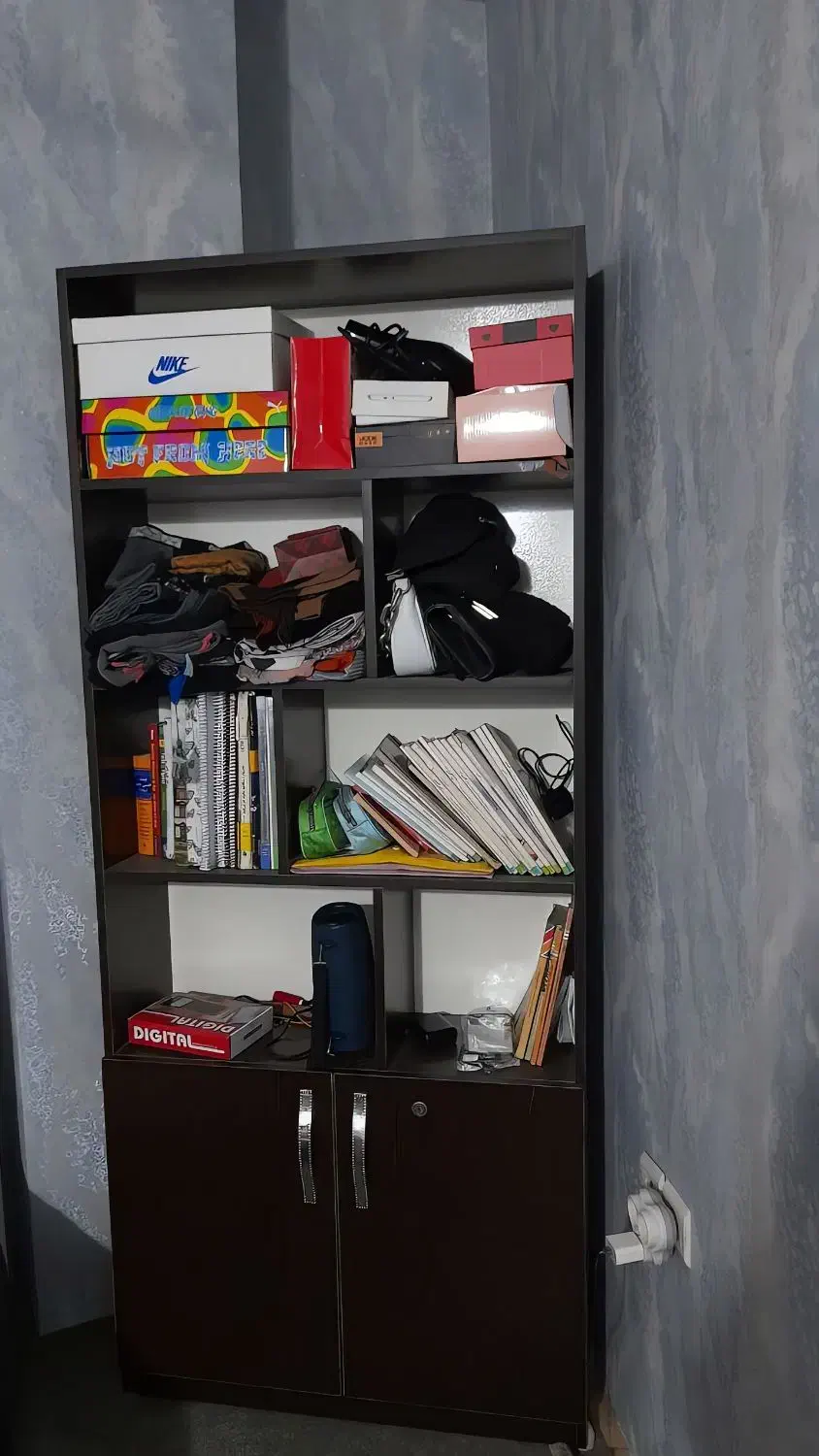 کتابخانه / کتاب خانه|کتابخانه، شلف، قفسه‌های دیواری|گرگان, |دیوار