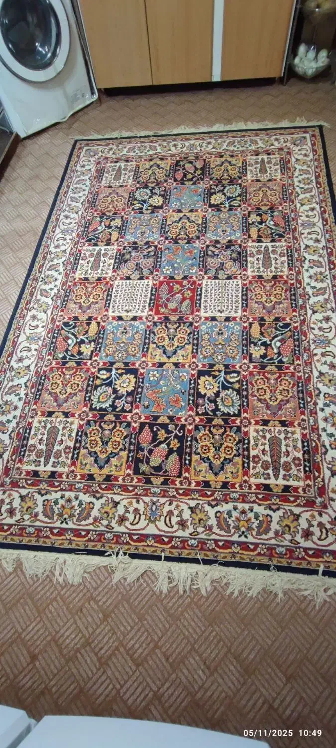 فرش ماشینی خشتی  اندازه2/5* 1/5|فرش|فارسان, |دیوار