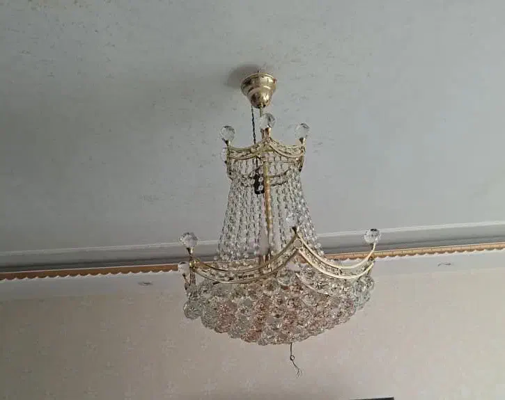 لوستر اب طلا کاری شده در حد نو|لوستر و چراغ آویز|خمینیشهر, |دیوار