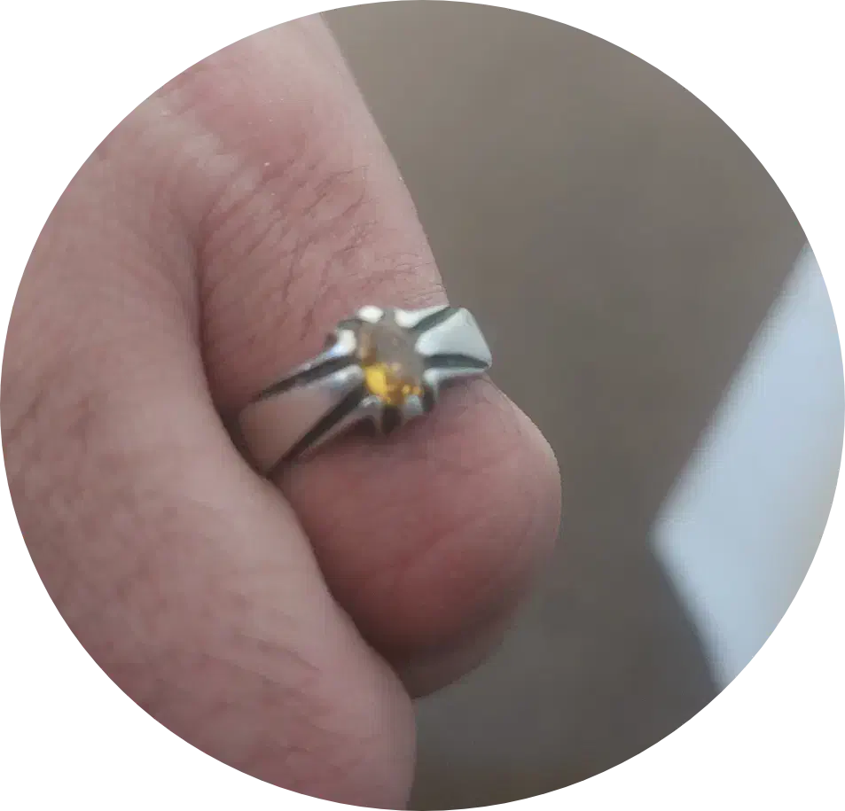 انگشنر یاقوت زرد رکاب نقره دست|جواهرات|قدس, شهر‌قدس|دیوار