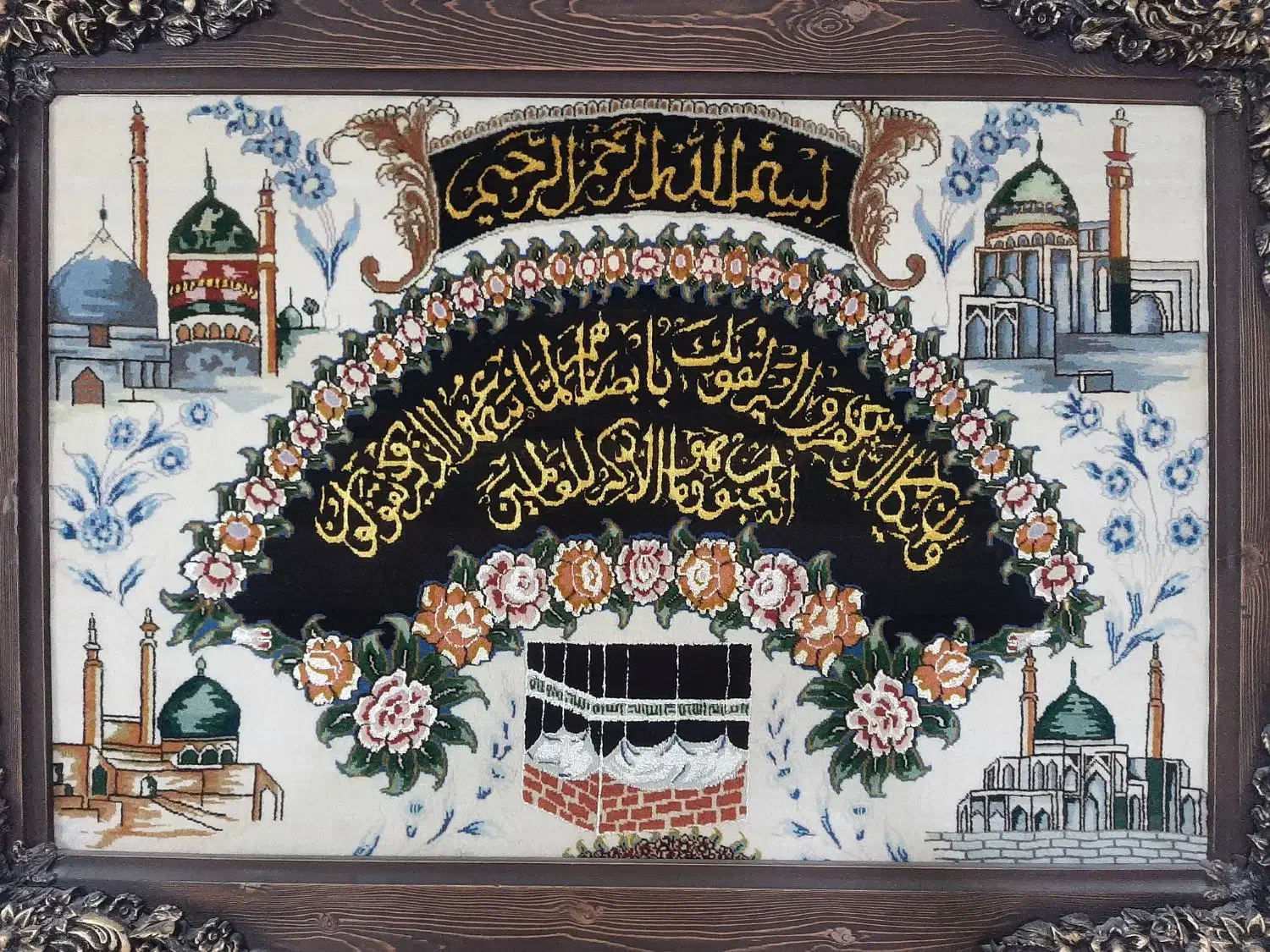 عتیقه قدیمی تابلو فرش دستبافت فروش یا معاوضه|تابلو فرش|مشهد, کوی سیدی|دیوار