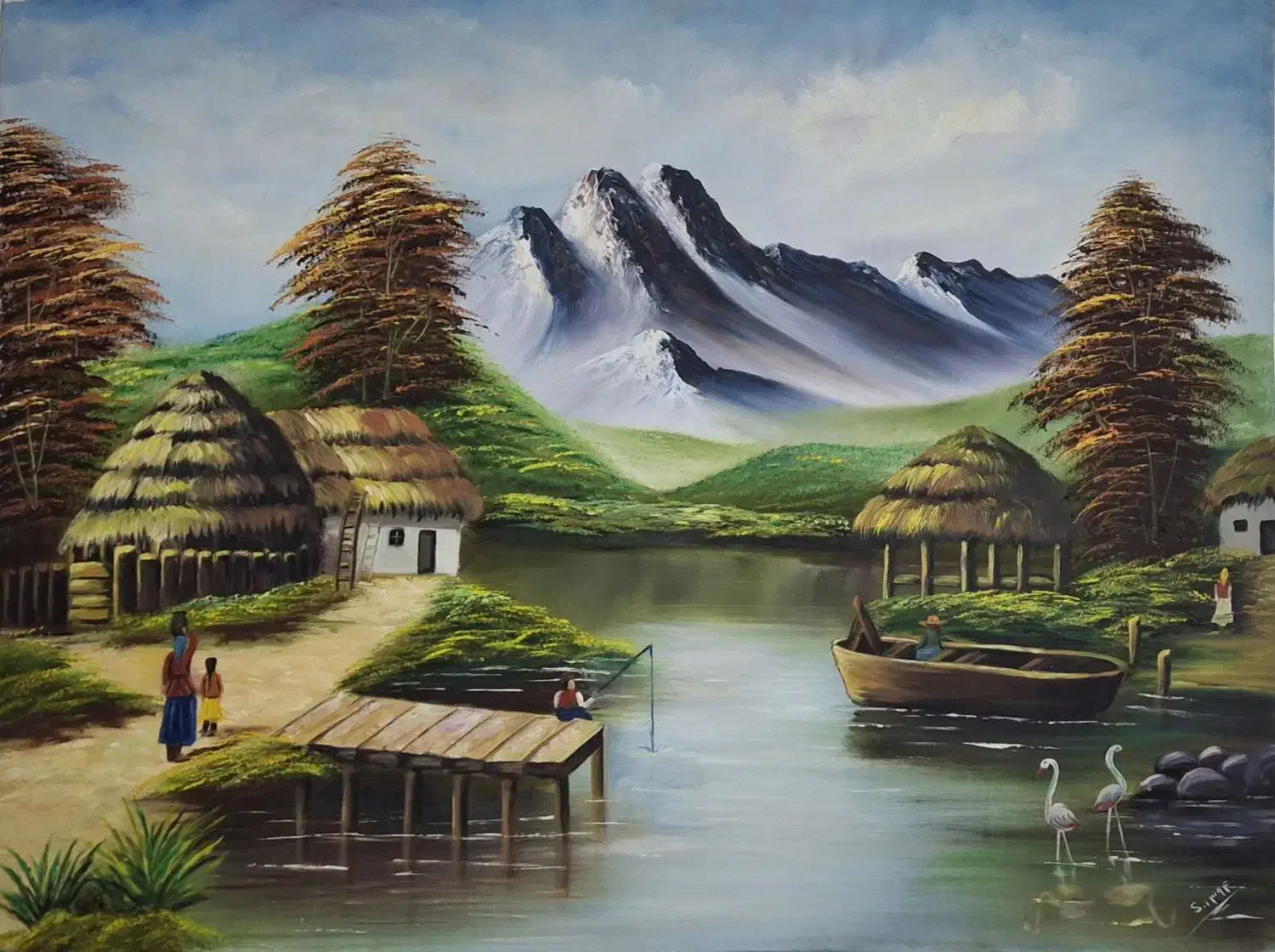 فروش تابلو رنگ روغن روی بوم و مخمل|صنایع دستی و سایر لوازم تزئینی|بیرجند, |دیوار