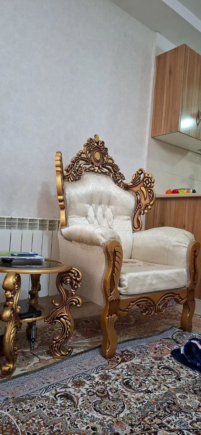 مبل هفت نفره با میز عسلی|مبلمان خانگی و میز عسلی|تاکستان, |دیوار