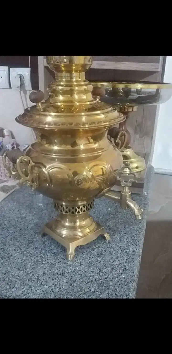 سماور زغالی برنج|سماور، چایساز، قهوهساز|قم, هفت تیر|دیوار