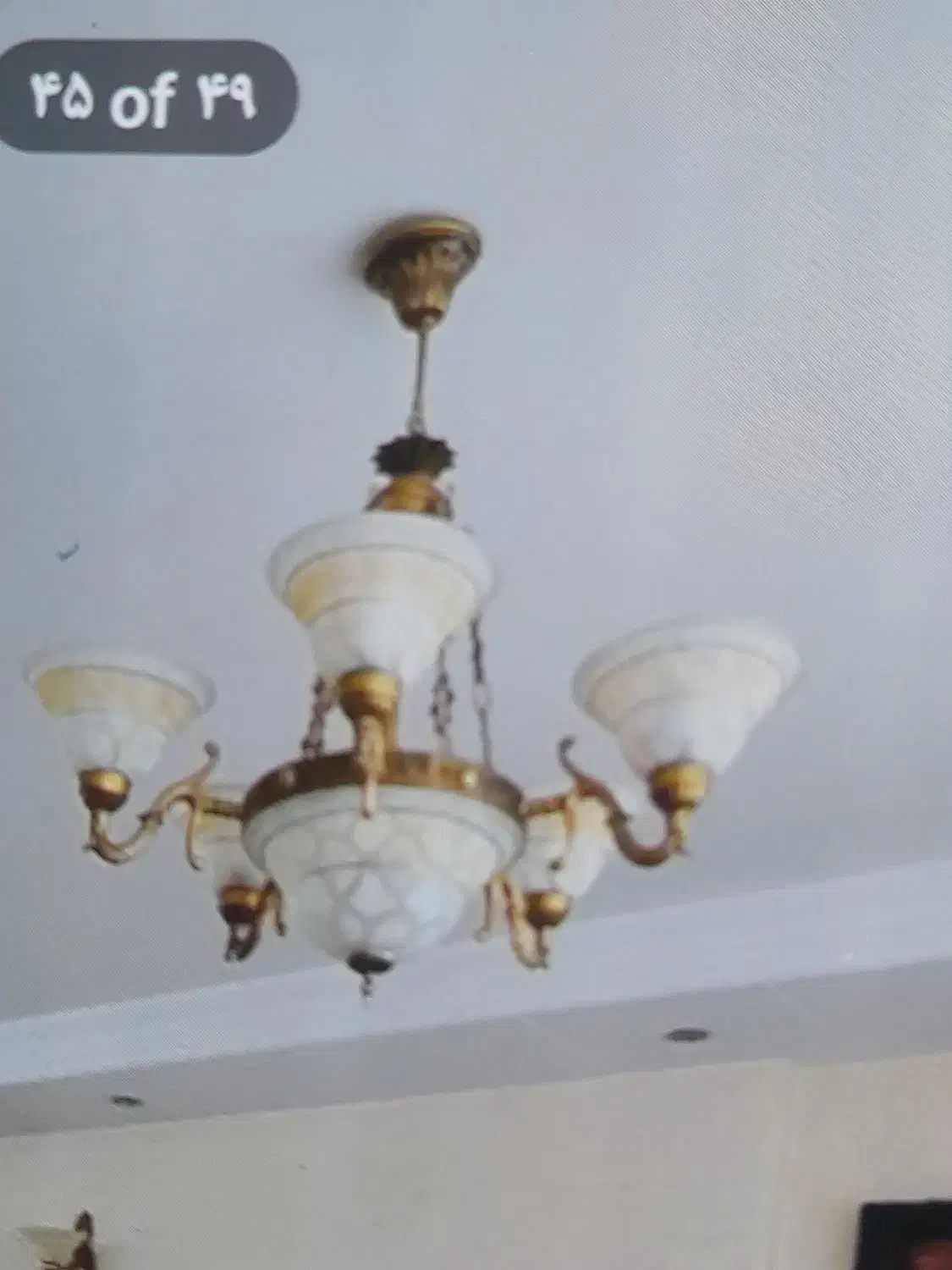 لوستر  مدل سلطنتی با دیوار ی|لوستر و چراغ آویز|همدان, |دیوار