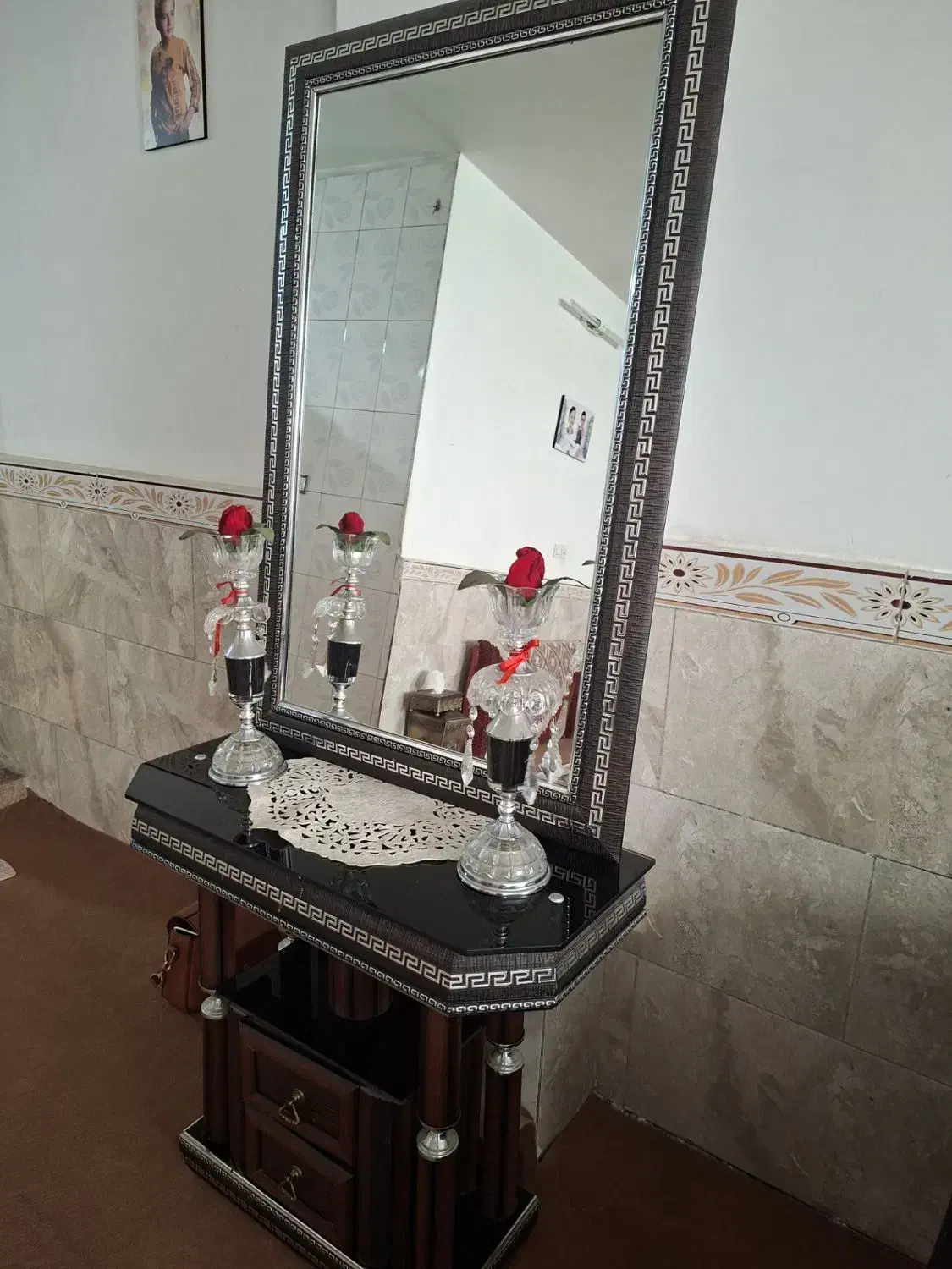 شمعدان|آینه|قزوین, |دیوار