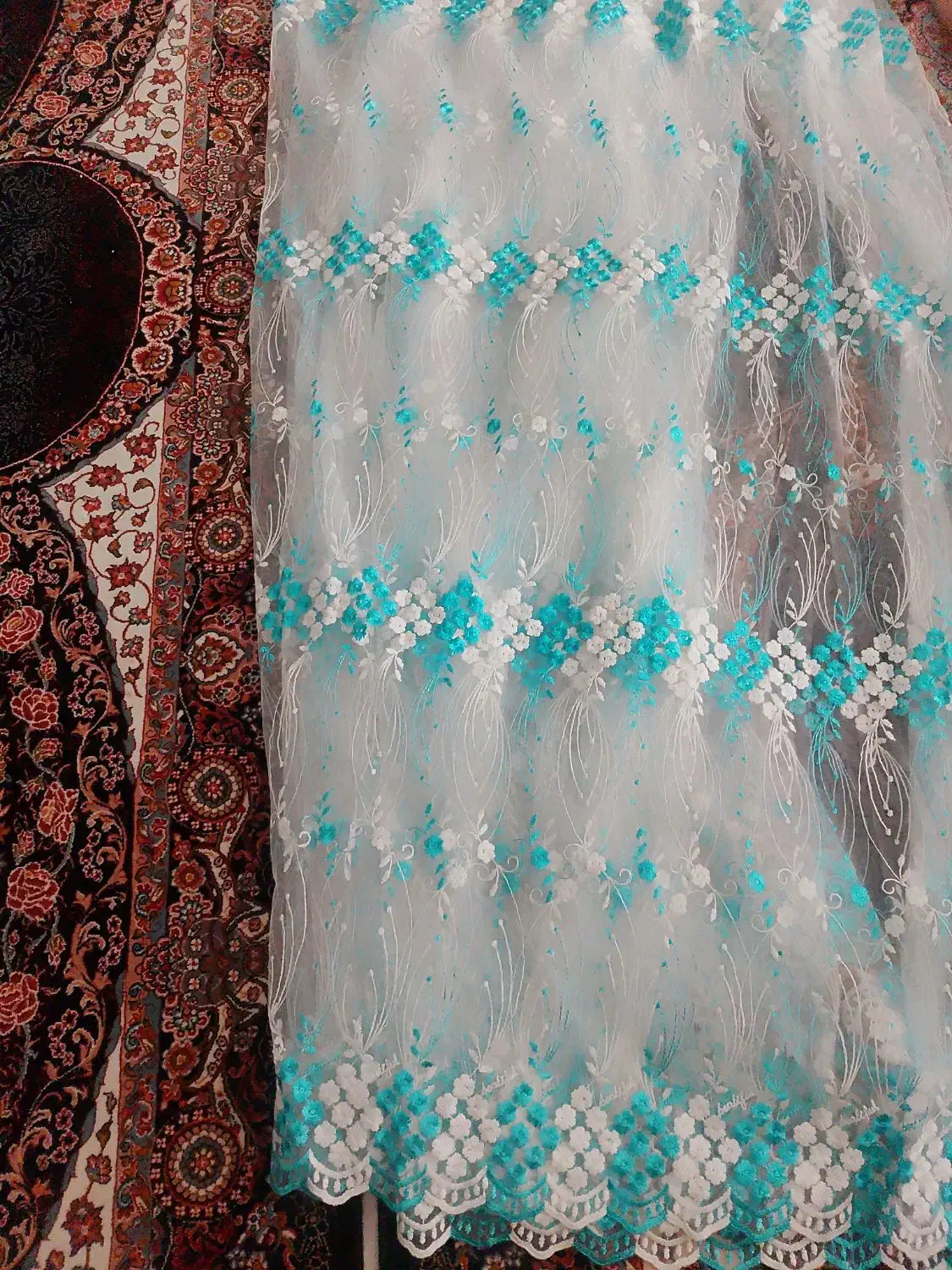 دوعدد پرده نونو یکبار استفاده شده|پرده، رانر، رومیزی|پاکدشت, حصار امیر|دیوار