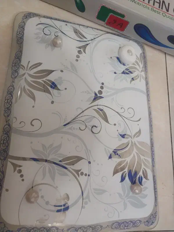 سینی شیشه ای اکبند ۲عدد|ظروف سرو و پذیرایی|تهران, علم و صنعت|دیوار