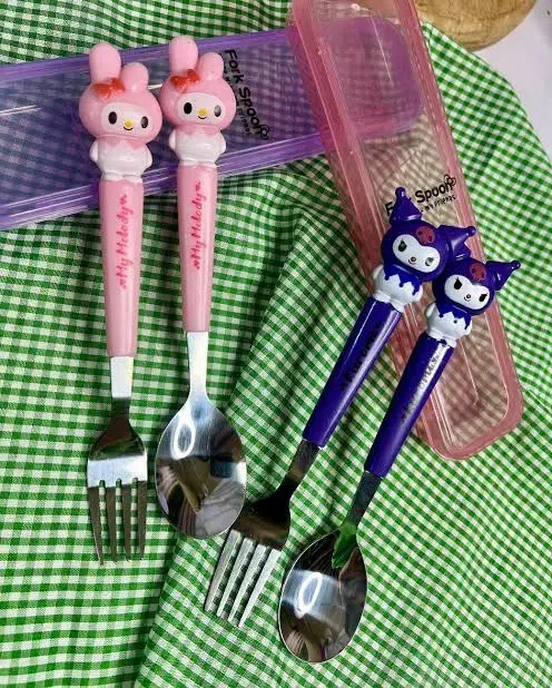 قاشق چنگال کرومی و ملودی|اسباب و اثاث بچه|تبریز, |دیوار