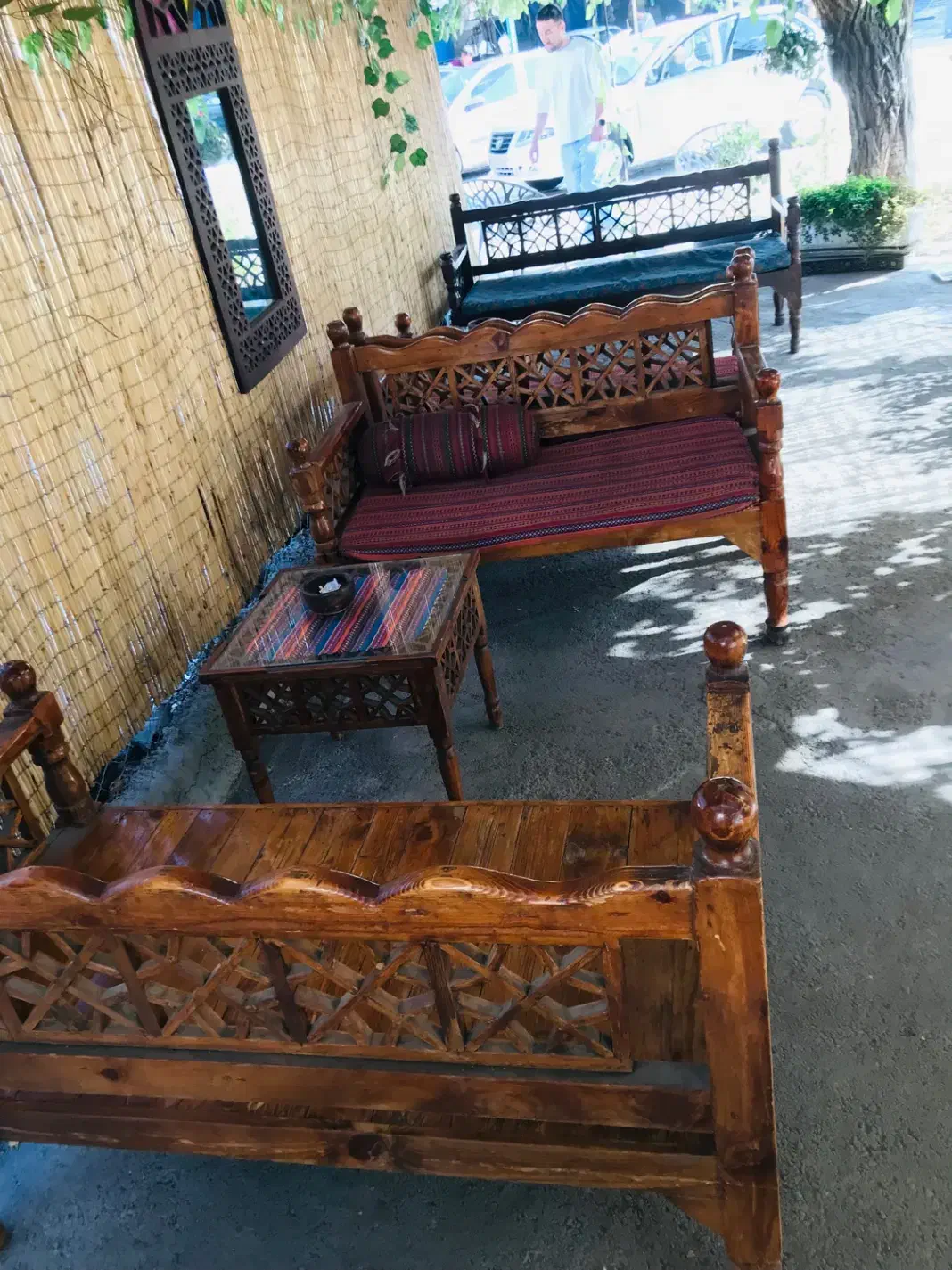 تخت چوبی ۹ نفره جهت کافه رستوران|مبلمان خانگی و میز عسلی|تهران, آسمان|دیوار