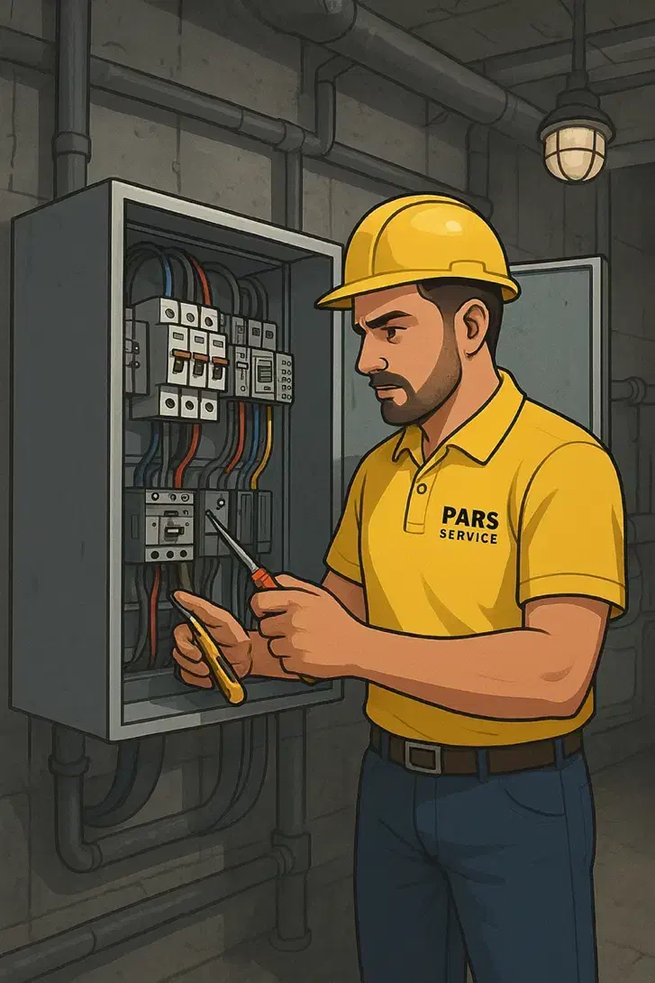 برق ، برقکاری ، تابلو برق ، لاین نور ،  صدرا|خدمات پیشه و مهارت|صدرا-فارس, فاز ۱|دیوار