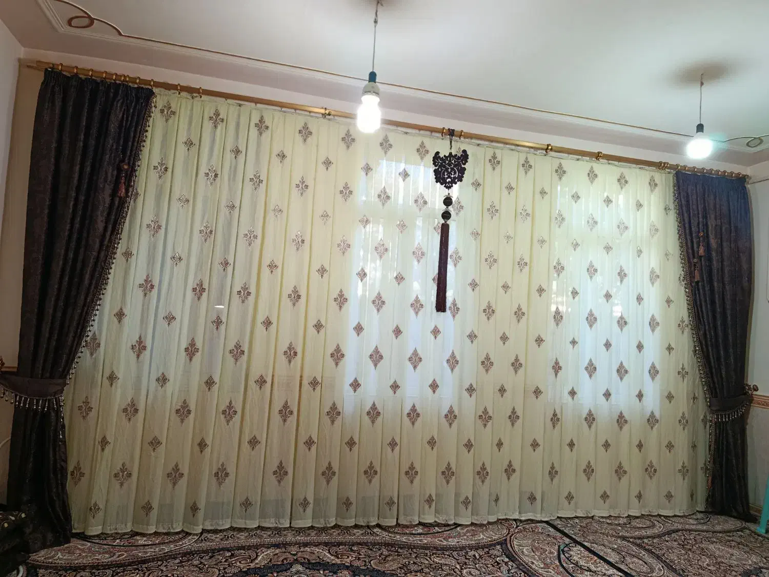 پرده ی حریر ترک|پرده، رانر، رومیزی|سنقر, |دیوار