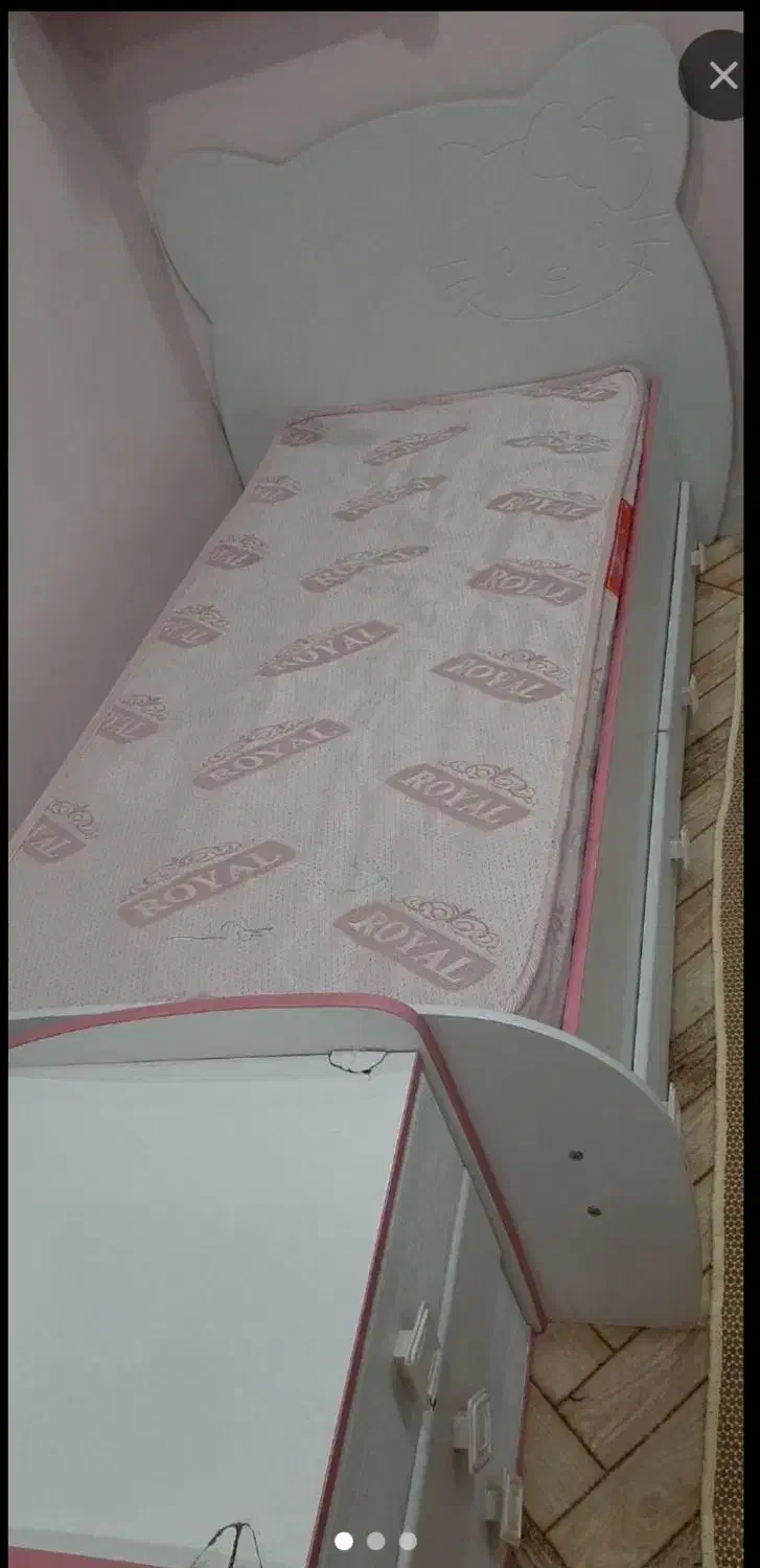 تخت خواب کیتی با تشک نوجوانی|تخت و سرویس خواب|تبریز, |دیوار