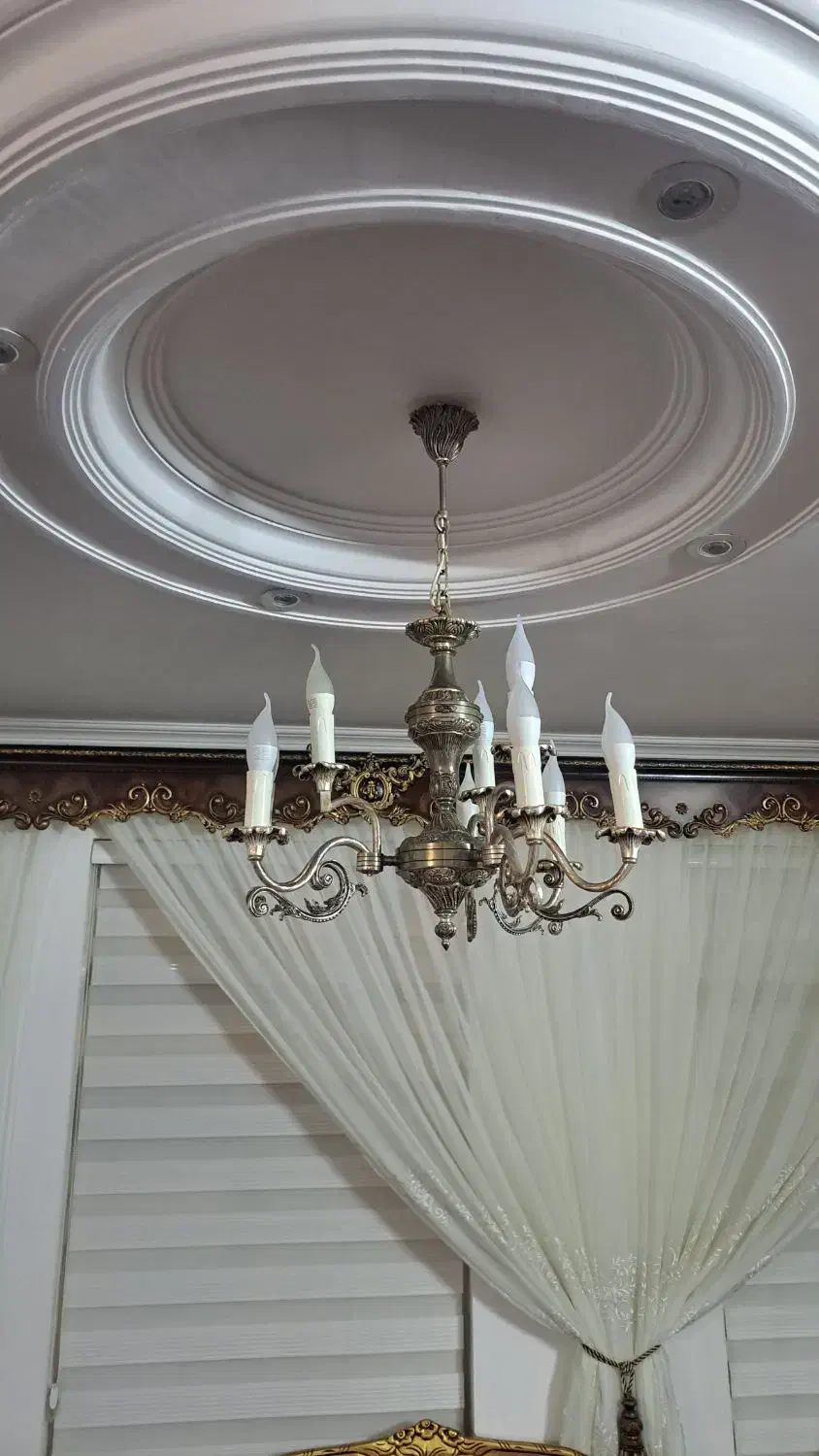 ۳ عدد لوستر برنزی|لوستر و چراغ آویز|میانه, |دیوار