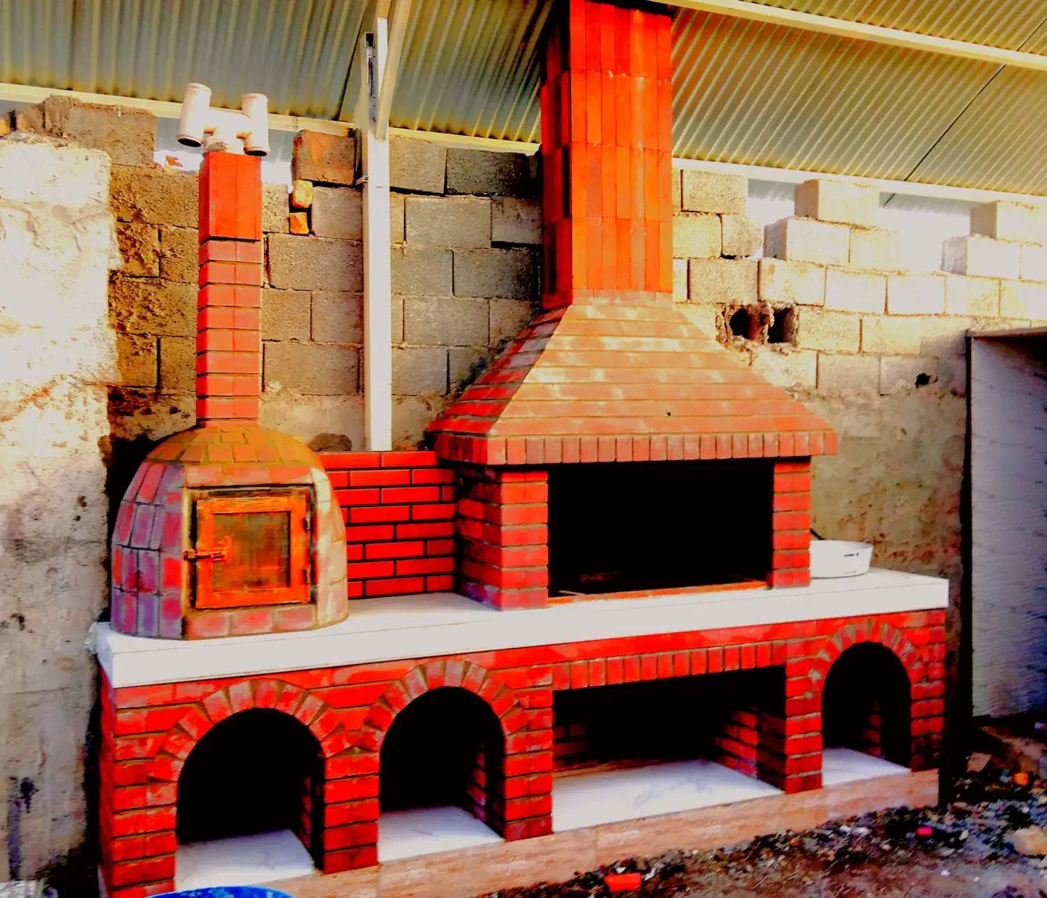 شومینه آجری  منقل  باربیکیو|بخاری، هیتر، شومینه|نجف‌آباد, بازار|دیوار