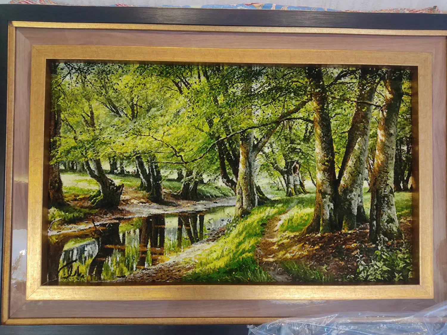 تایلو فرش دستباف چله ابریشم|تابلو فرش|همدان, |دیوار