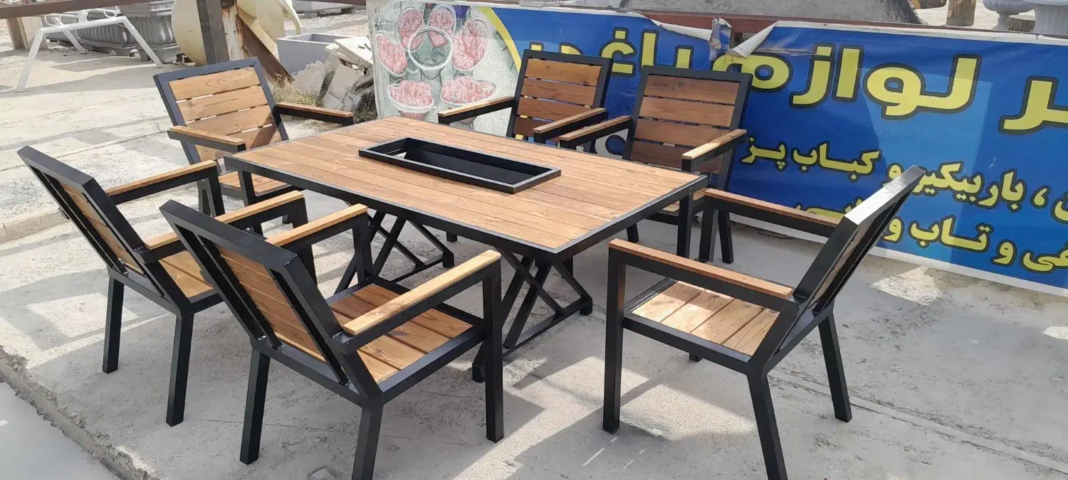 آتشدان و میز آتشدان باغی مدل روزیت دارا کر li989|مبلمان خانگی و میز عسلی|چهارباغ, |دیوار