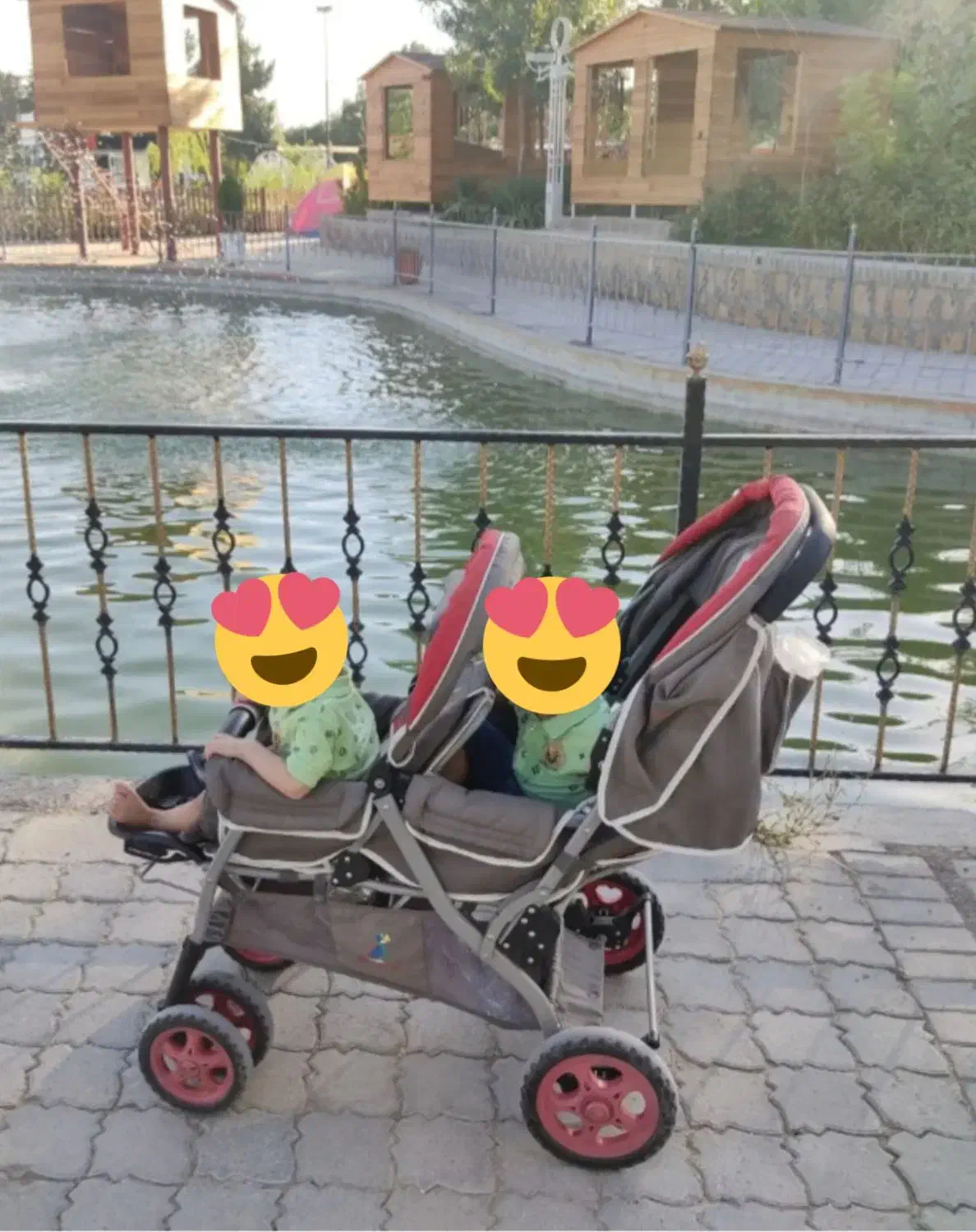 کالسکه دوقلوفرانسوی برند( پیرگاردین )باکیفیت|کالسکه و لوازم جانبی|شیروان (خراسان), |دیوار