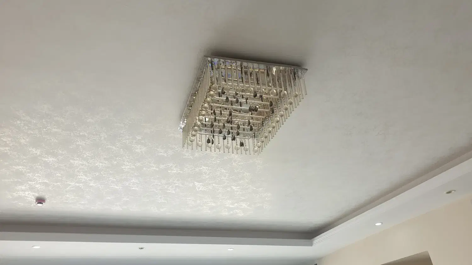 لوستر کریستالی کنترلی مستطیل|لوستر و چراغ آویز|کرج, گوهردشت|دیوار