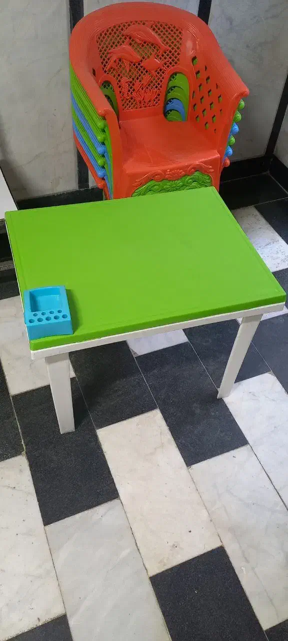 میزوصندلی پلاستیکی کودکانه|میز و صندلی غذاخوری|بناب, |دیوار