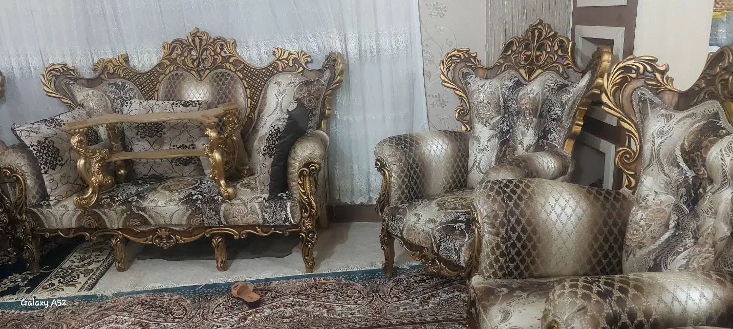 مبل سلطنتی ۹نفره|مبلمان خانگی و میز عسلی|بروجرد, |دیوار