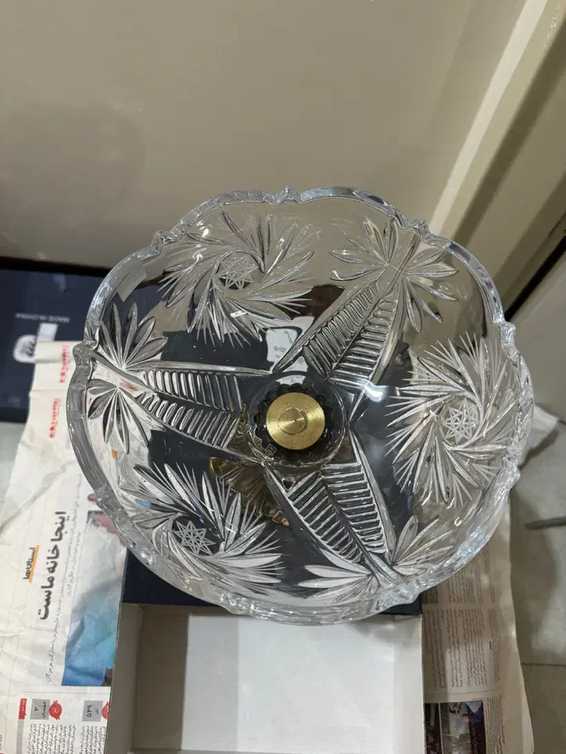 آجیل خوری پایه دار کریستال بوهمیا اصل چک|ظروف سرو و پذیرایی|تهران, حشمتیه|دیوار