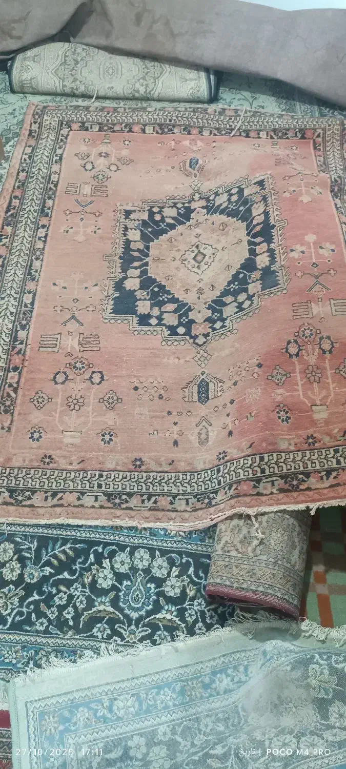 دو عدد قالی دست بافت قدیمی|فرش|رفسنجان, |دیوار