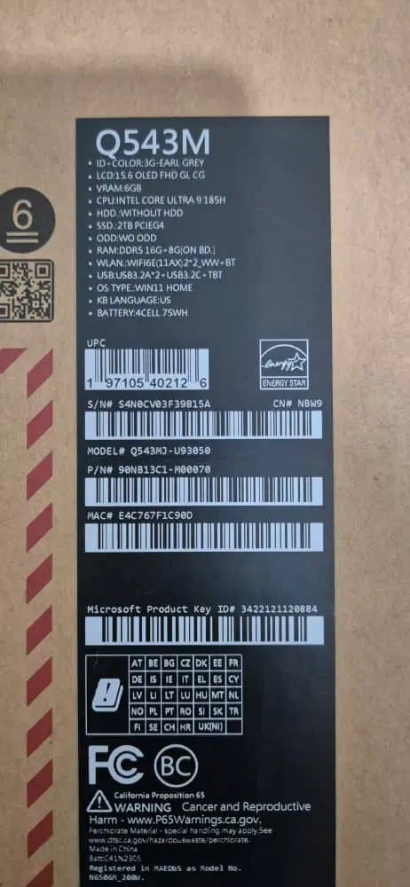 ASUS Q543MJ - 24GB RAM - 2TB SSD - VGA RTX3050|رایانه همراه|تهران, پونک|دیوار