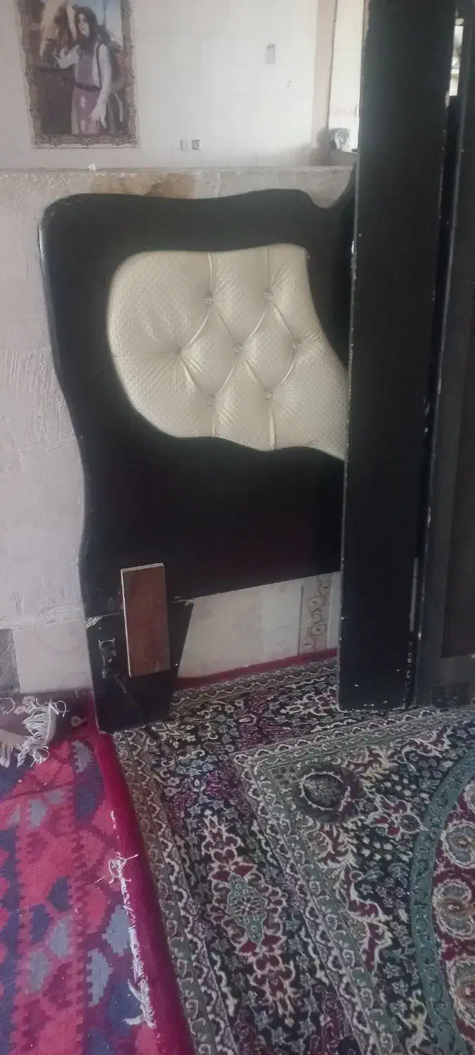 فروش تخت دونفره همراه باتشک|تخت و سرویس خواب|یاسوج, |دیوار