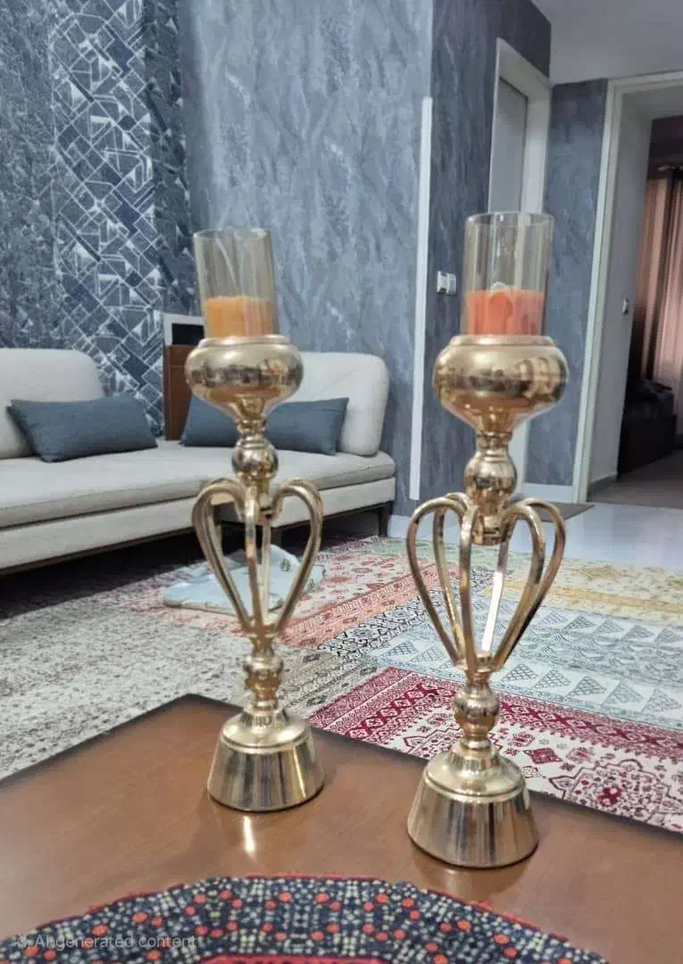 یک جفت شمعدان نو|صنایع دستی و سایر لوازم تزئینی|محمدشهر, همایون ویلا|دیوار