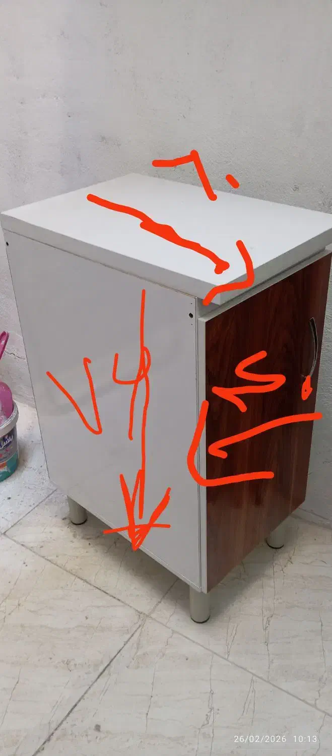 کابینت تکی|آب‌چکان و نظم‌دهنده ظروف|ملارد, |دیوار