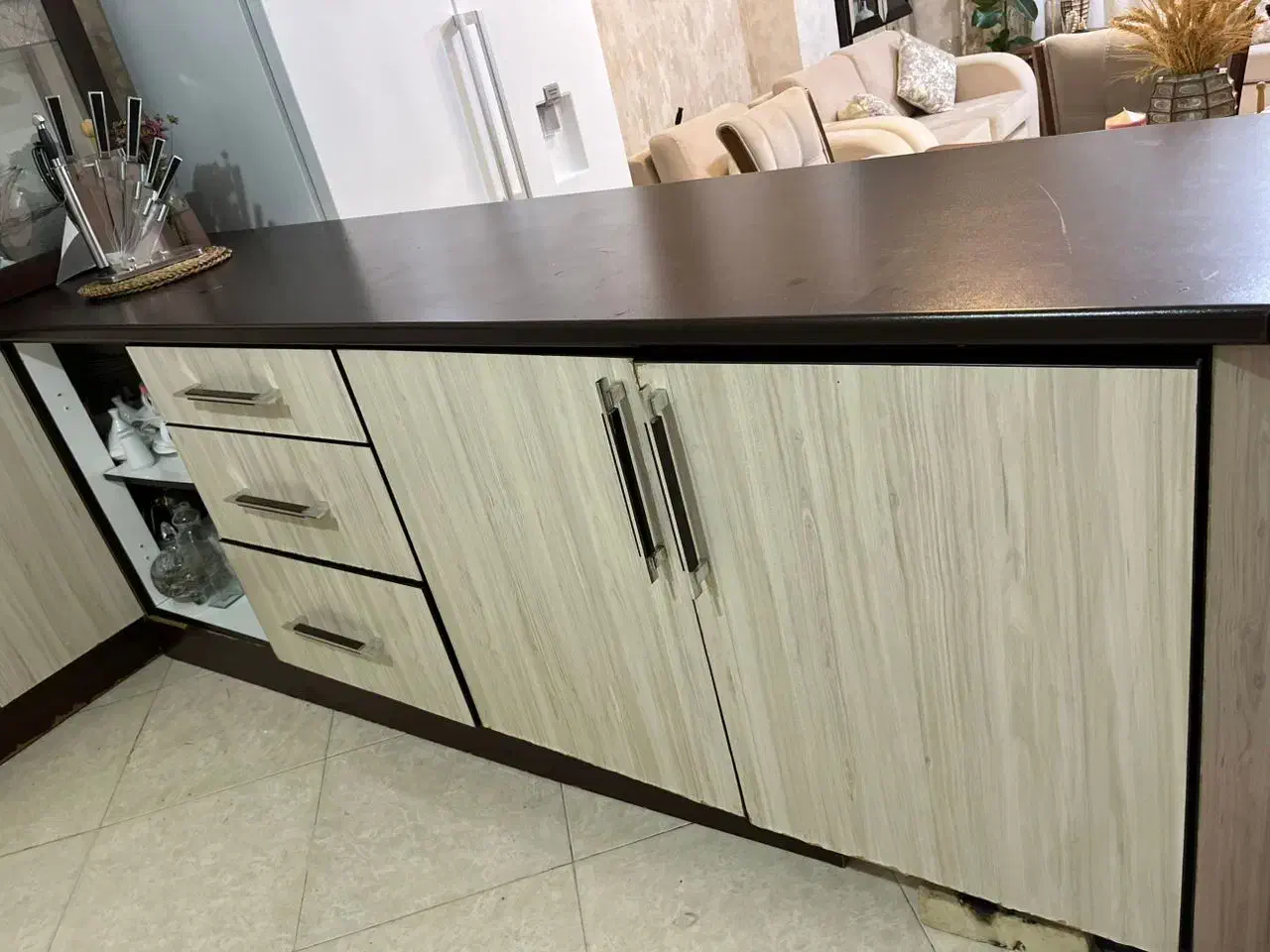 کابینت دست دوم بهمراه هود و گاز و سینک|کتابخانه، شلف، قفسههای دیواری|بندرعباس, |دیوار