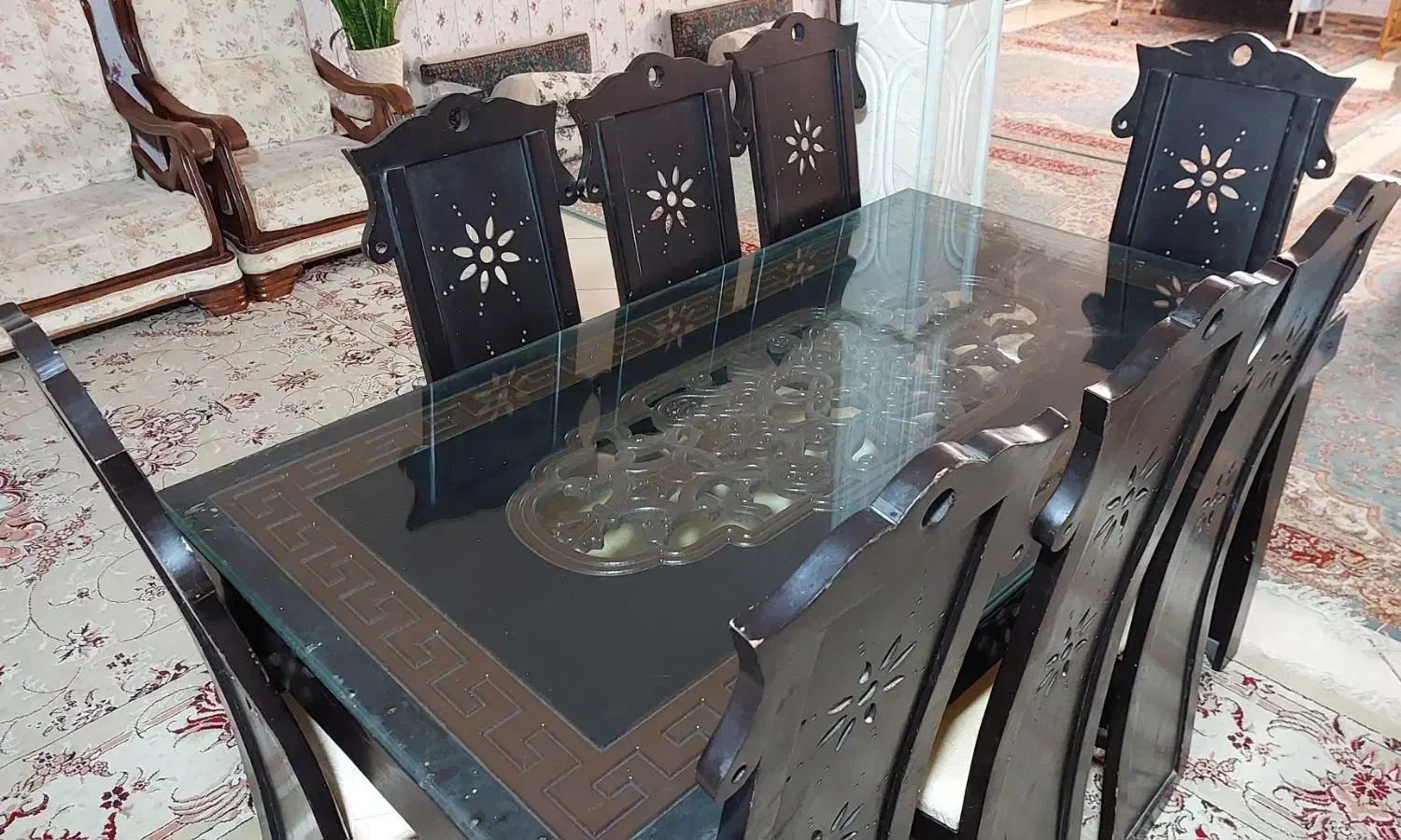 میز غذاخوری۸ نفره|میز و صندلی غذاخوری|کرمانشاه, |دیوار