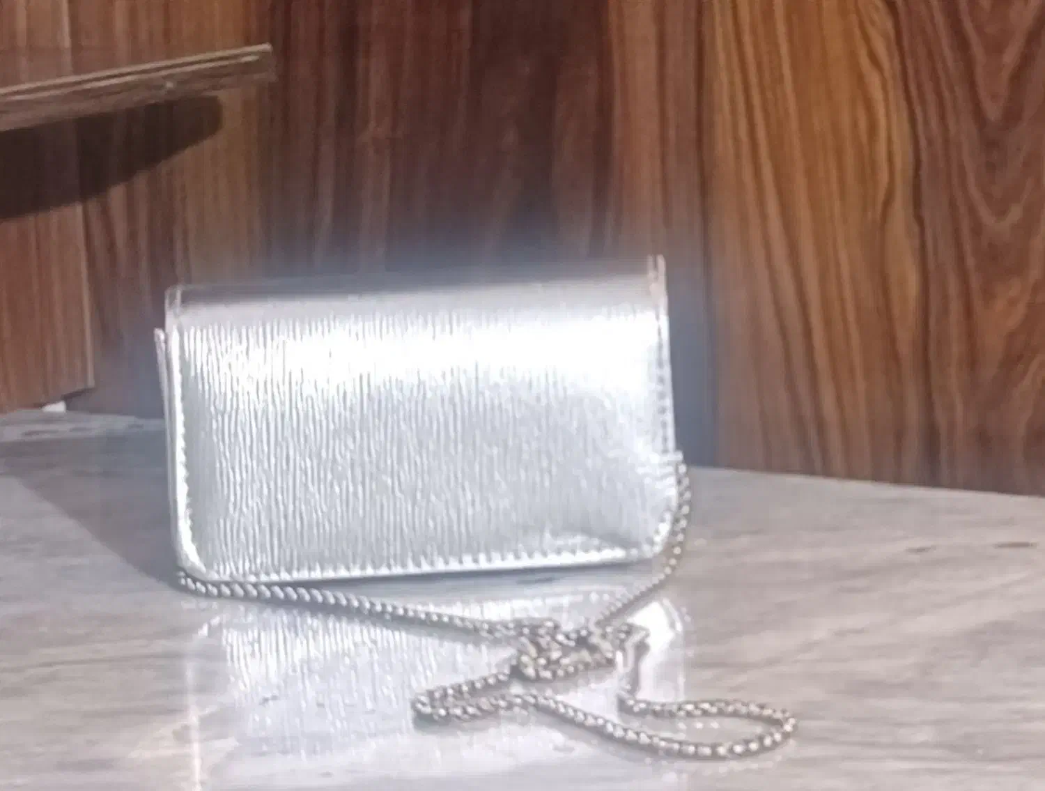 کیف مجلسی رنگ نقره ای دارای بند بلند|کیف، کفش، کمربند|کرمانشاه, |دیوار