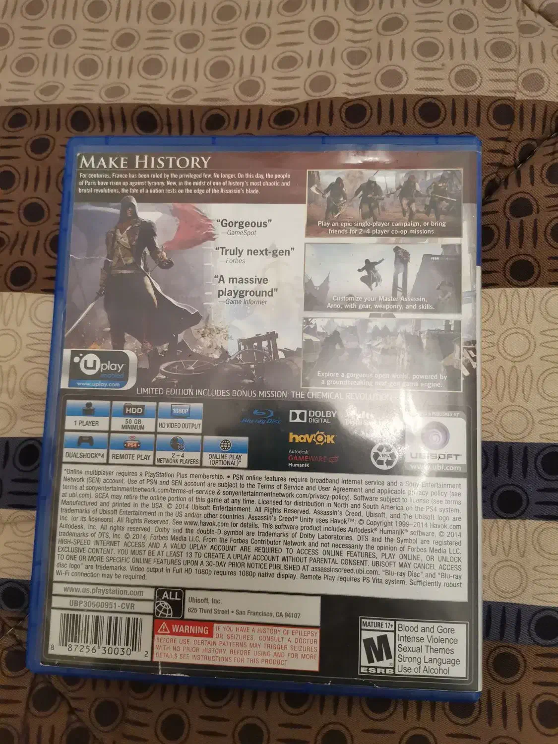 سیدی بازی کارکرده Assassins Creed Unity|کنسول، بازی ویدئویی و آنلاین|گرمدره, |دیوار