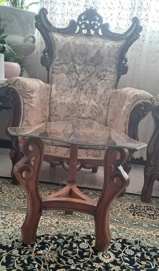 مبل 7نفره با میز وسط و گلمیز|مبلمان خانگی و میز عسلی|شیراز, شهرک برف فروشان|دیوار