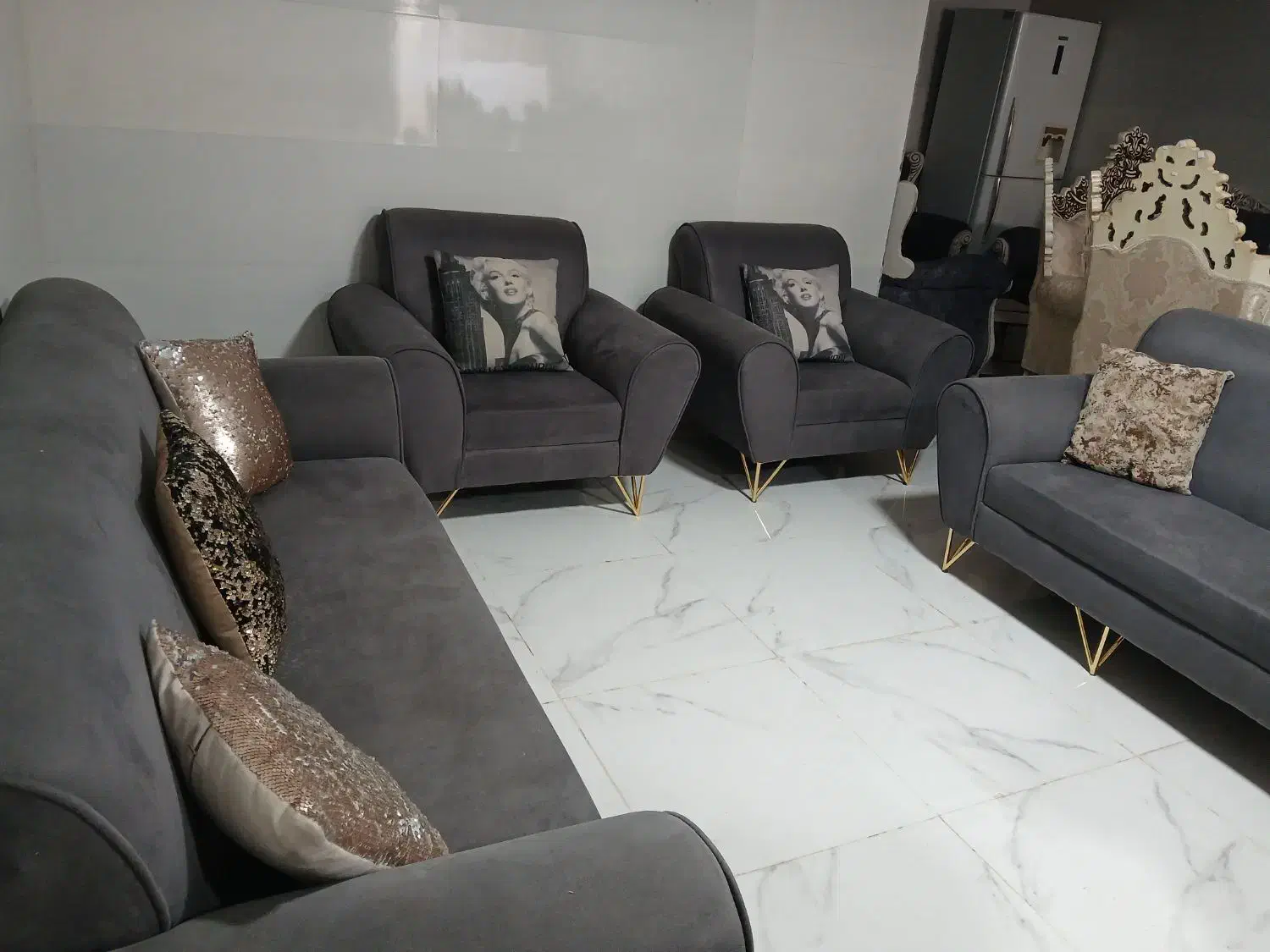 مبل ۷ نفره چستر|مبلمان خانگی و میز عسلی|کوهدشت, |دیوار