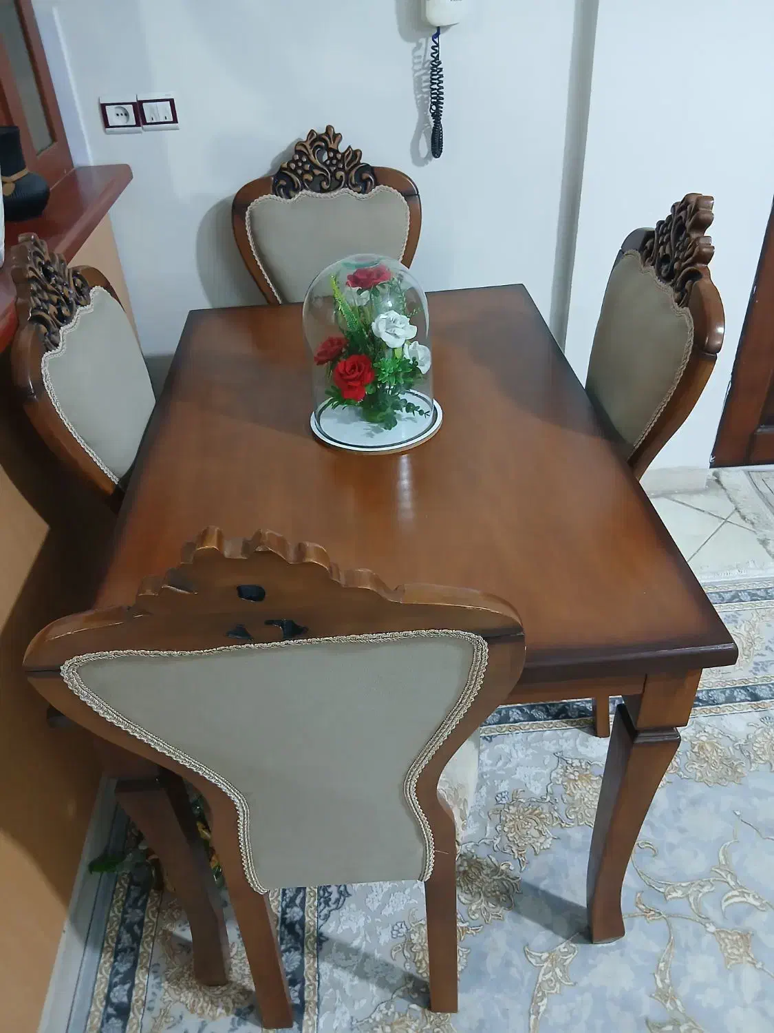 میز ناهارخوری چهار نفر نو سالم|میز و صندلی غذاخوری|پاکدشت, پاکدشت (مامازند)|دیوار