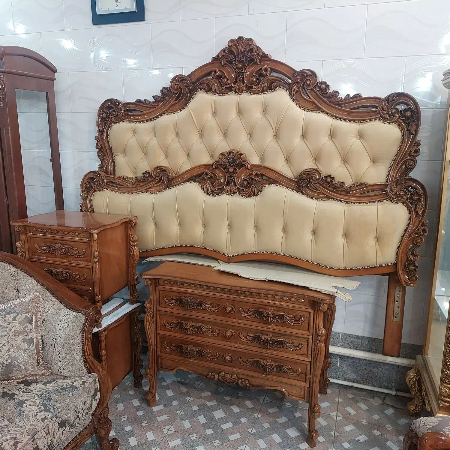 سرویس خواب تمام راش|تخت و سرویس خواب|مرند, |دیوار