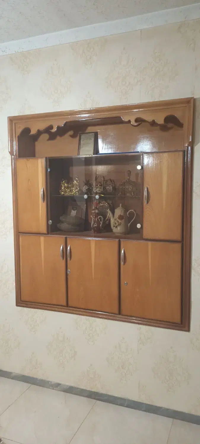 کمد دیواری تمام چوب|کتابخانه، شلف، قفسههای دیواری|اردبیل, |دیوار